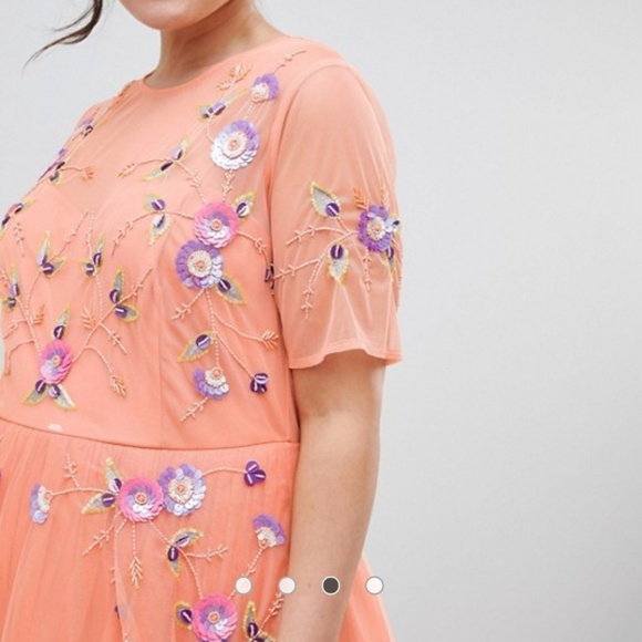 ASOS DESIGN Curve premium embellished tulle dress - Picture 4 of 6